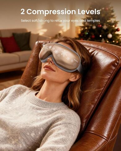 RENPHO Eye Massager with Heat, Heated Eye Mask for Migraines, Eye Care Machine, Migraine Relief, Face Massager to Relax, Eye Strain Dark Circles Eye Bags Dry Eye, Christmas Birthday Gift for Women Men in Kuwait