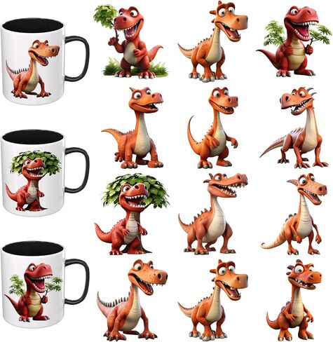 Cute Animals UV DTF Stickers - 12 Sheets Cute Cows UV DTF Cup Wrap for Mugs Glass Coffee, DIY Decals for Tumblers, Waterproof Rub on Transfers for Crafts in Saudi Arabia