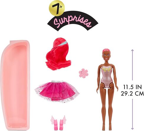 MGA Entertainment Dream Ella Color Change Surprise Fairies، دمية ياسمين الوردية الأنيقة مع أكثر من 7 مفاجآت بما في ذلك الزي، هدية تظاهر للعب في القلعة للأطفال، ألعاب للبنات والأولاد من عمر 3 4 5 سنوات فما فوق in Saudi Arabia