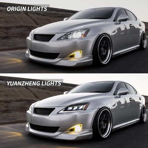 VLAND LED Headlights for [Lexus IS250 IS350 ISF IS 220d 2006 2007 2008 2009 2010 2011 2012] Front Lamps Assembly with Sequential Turn Signal, YAA-IS-0303H, Pair, 2PCS (Amber) in Saudi Arabia