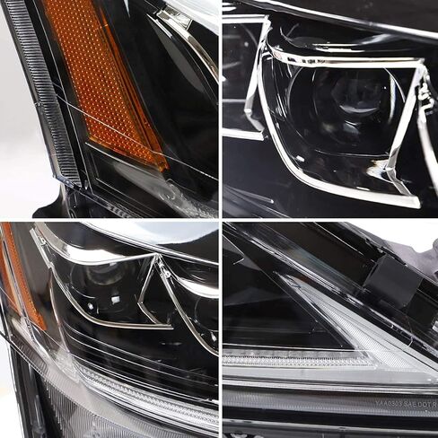 VLAND LED Headlights for [Lexus IS250 IS350 ISF IS 220d 2006 2007 2008 2009 2010 2011 2012] Front Lamps Assembly with Sequential Turn Signal, YAA-IS-0303H, Pair, 2PCS (Amber) in Saudi Arabia