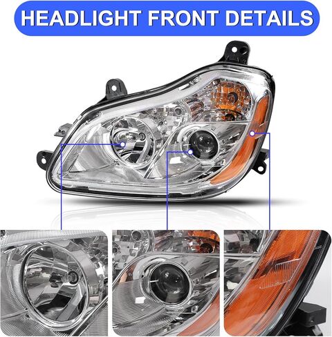 Yingtour Headlight Assembly Compatible with Kenworth T680 2013 2014 2015 2016 2017 2018 2019 2020 2021 Halogen Headlights Headlamps W/Bulbs (Left) in Saudi Arabia