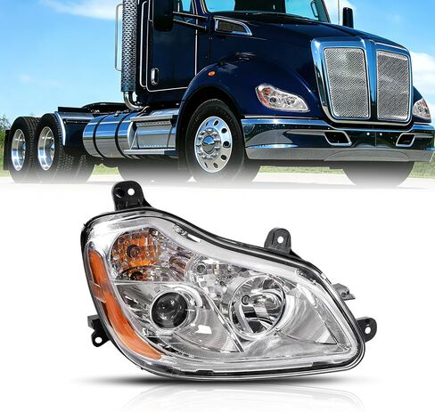 مجموعة المصابيح الأمامية Yingtour متوافقة مع Kenworth T680 2013 2014 2015 2016 2017 2018 2019 2020 2021 مصابيح هالوجين أمامية مع مصابيح (يسار) in Kuwait