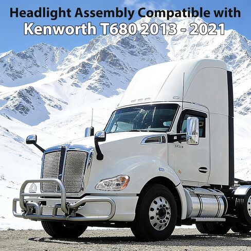Yingtour Headlight Assembly Compatible with Kenworth T680 2013 2014 2015 2016 2017 2018 2019 2020 2021 Halogen Headlights Headlamps W/Bulbs (Left) in Saudi Arabia