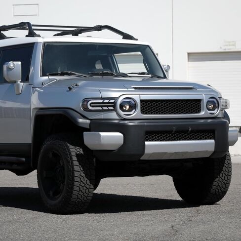 Ronnin - Fits 2007-2014 Toyota FJ Cruiser Projector Headlights LED Sequential Turn Signals + Animated Startup Effect Lamps Assembly Pair | Black in Saudi Arabia