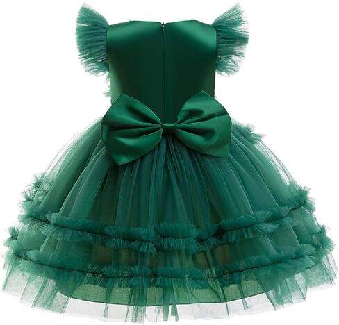 Kids Christmas Tree Dress Costume for Girls Xmas Outfit with headband Glasses in Saudi Arabia