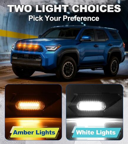 LED Grill Lights for 2025 2026 Toyota 4Runner Raptor Lights Front Grille Light Bar Head Lamp 4 Runner Accessories 6th Gen (Amber, TRD Sport & Off Road Only) in Saudi Arabia