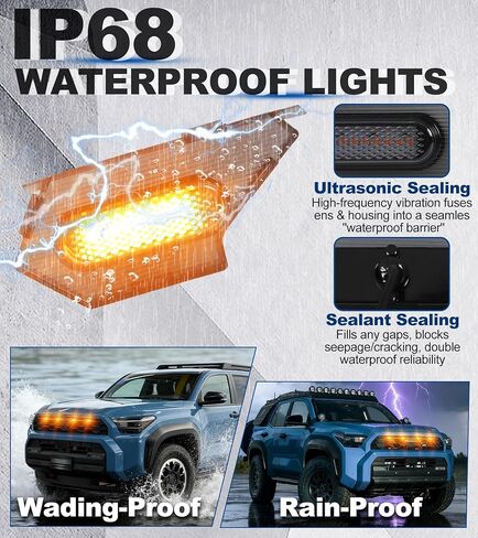 LED Grill Lights for 2025 2026 Toyota 4Runner Raptor Lights Front Grille Light Bar Head Lamp 4 Runner Accessories 6th Gen (Amber, TRD Sport & Off Road Only) in Saudi Arabia