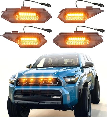 LED Grill Lights for 2025 2026 Toyota 4Runner Raptor Lights Front Grille Light Bar Head Lamp 4 Runner Accessories 6th Gen (Amber, TRD Sport & Off Road Only) in Saudi Arabia