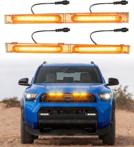 LED Grill Lights for 2025 2026 Toyota 4Runner Raptor Lights Front Grille Light Bar Head Lamp 4 Runner Accessories 6th Gen (Amber, TRD Sport & Off Road Only) in Saudi Arabia