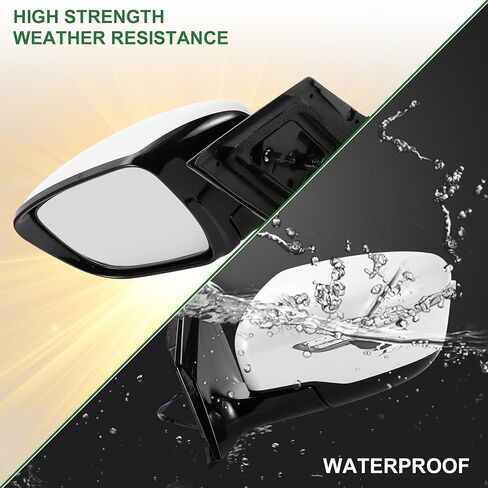 Motoforti Left Driver Side Door Mirror Replacement Side View Mirror Assembly for Nissan Murano 2015-2020 White Power Mirror Adjustment Manual Folding in Saudi Arabia