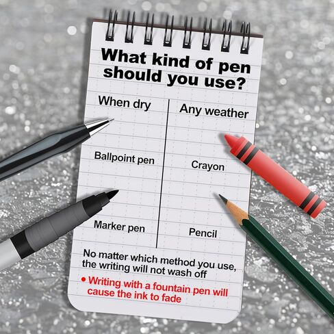 4 عبوات من دفاتر الملاحظات المقاومة للماء، دفتر ملاحظات بحجم 3 × 5 جيوب، مفكرة الشرطة، دفتر ملاحظات بحجم الجيب لجميع الأحوال الجوية للأماكن الخارجية والمدرسة والمكتب، يمكن حملها في جميع الأنحاء، مقاومة للتمزق والرطوبة (أخضر) in Kuwait