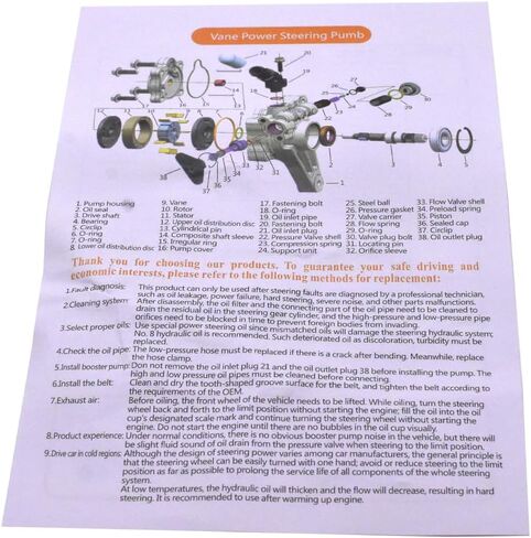 21-5456 Power Steering Pump with Pulley Compatible with Honda Civic 2006 2007 2008 2009 2010 2011 1.8L L4 Replaces 56110RNAA01 56110RNAA02 in Kuwait