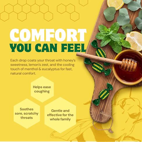 هونيز قطرات سعال هوني ليمون مينثول، 20 كيس (عبوة من قطعتين) 2 in Kuwait