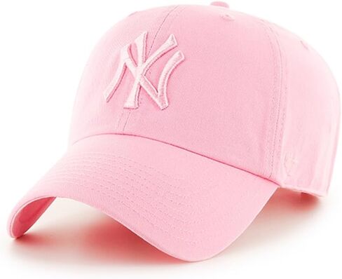 47 MLB Unisex-Adult Alternate Clean Up Adjustable Hat Cap - One Size (US, Alpha, One Size, New York Mets White/Pink) in Saudi Arabia