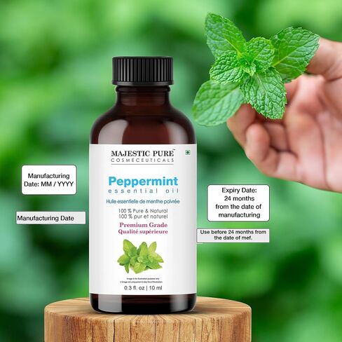 Majestic USDA Organic Lemongrass Essential Oil | 100% Organic Lemon Grass Oil | for Aromatherapy, Skin, Hair, Body, Massage, Diffuser, DIY Recipes| 0.33 fl oz in Kuwait