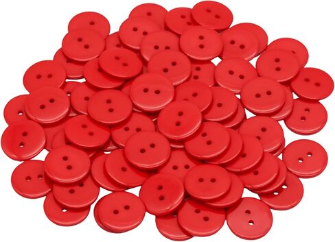 80pcs red Sewing Buttons, 3/4-inch 2 Hole Buttons for Clothes, Craft, Sewing & DIY in Saudi Arabia
