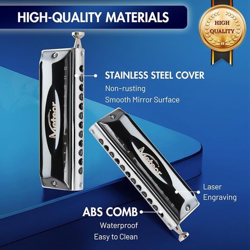 هارمونيكا لونية من CONJURER مع صمام 12 فتحة هارمونيكا C مفتاح للمبتدئين المحترفين والأطفال البالغين مع حافظة، 1248-مفتاح أورورا C in Kuwait