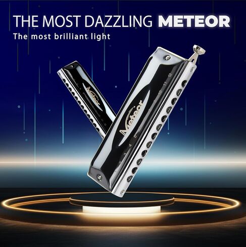 هارمونيكا لونية من CONJURER مع صمام 12 فتحة هارمونيكا C مفتاح للمبتدئين المحترفين والأطفال البالغين مع حافظة، 1248-مفتاح أورورا C in Kuwait