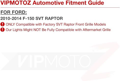 VIPMOTOZ [العنبر LED والعدسة المدخنة] لشاحنة Ford F150 SVT Raptor Pickup 2010-2014 LED شريط أمامي للشبكة الأمامية بديل لمصباح الجري DRL، 3 قطع in Saudi Arabia