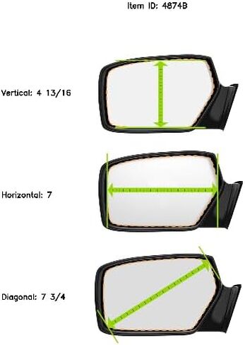 Compatible with 2020-2023 Kia Soul Driver Side Mirror Glass w/Blind Spot Icon Symbol, No Rear Mount in Saudi Arabia
