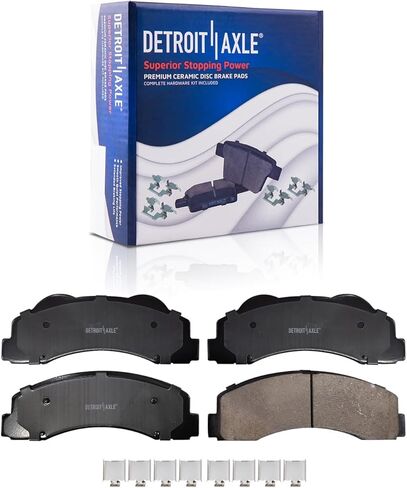 محور ديترويت - مجموعة الفرامل الأمامية لـ 2010-2011 Ford F-150، 2010-2021 Expedition Lincoln Navigator دوارات الفرامل المحفورة والمشقوقة، مساميك الفرامل مع أقواس استبدال وسادات الفرامل السيراميكية in Saudi Arabia