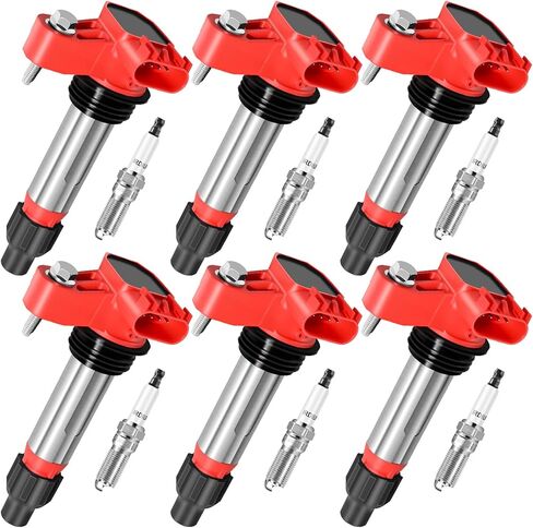 UF569 Ignition Coils 41-109 Iridium Spark Plug Set of 6 Pack Compatible with Buick Allure 2010,for 2008-2016 Enclave,for Cadillac CTS 2010-2013,for Chevy Impala 2013-2017 in Saudi Arabia