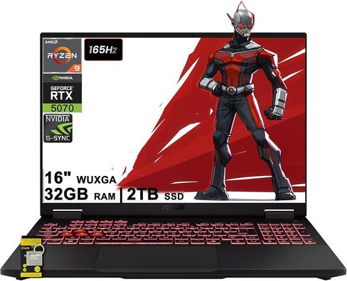 ASUS TUF Gaming A16 Laptop 16" FHD+ 165Hz 7ms 100% sRGB AMD Octa-core Ryzen 7 7735HS 16GB RAM 512GB SSD Radeon RX 7700S 8GB Graphic (>RTX4060) Backlit USB-C USB4 Fast Charging Win11 + HDMI Cable in Saudi Arabia