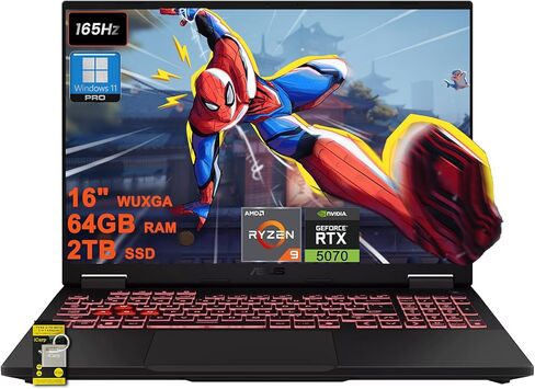 ASUS TUF Gaming A16 Laptop 16" FHD+ 165Hz 7ms 100% sRGB AMD Octa-core Ryzen 7 7735HS 16GB RAM 512GB SSD Radeon RX 7700S 8GB Graphic (>RTX4060) Backlit USB-C USB4 Fast Charging Win11 + HDMI Cable in Saudi Arabia