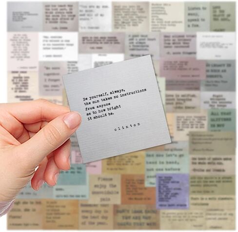 60pcs Retro Quotes and Motivational Stickers Come in Soft and Diverse Colors, with Elegant Visual Effects, Suitable for Decorating Or Collecting Stickers in Saudi Arabia