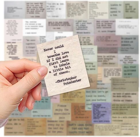 60pcs Retro Quotes and Motivational Stickers Come in Soft and Diverse Colors, with Elegant Visual Effects, Suitable for Decorating Or Collecting Stickers in Saudi Arabia