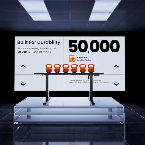 ErGear Height Adjustable Electric Standing Desk, 55 x 28 Inches Sit Stand up Desk, Memory Computer Home Office Desk (Black) in Kuwait