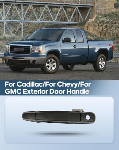 ECCPP Exterior Door Handle 2007-2014 for Chevy for GMC Pickup Truck Outer Replacement Front Driver Left Door Handle 1pc Black 15915106 in Saudi Arabia