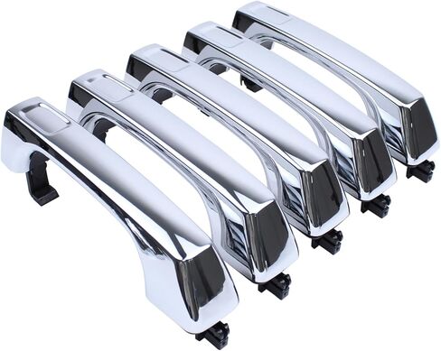 MOTOKU 5Pcs Front and Rear and Cargo Chrome Exterior Door Handles for Hummer H3T 2009-2010 H3 2006-2010 Outer Outside Door Handles in Saudi Arabia