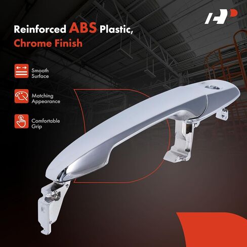 A-Premium Front Left Driver Side Exterior Door Handle with Keyhole Compatible with Ford Edge 2008-2010, Flex 2009-2012 & Lincoln MKX 2008-2010, Chrome, Replace# BK735-7198 in Saudi Arabia