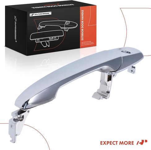 A-Premium Front Left Driver Side Exterior Door Handle with Keyhole Compatible with Ford Edge 2008-2010, Flex 2009-2012 & Lincoln MKX 2008-2010, Chrome, Replace# BK735-7198 in Saudi Arabia