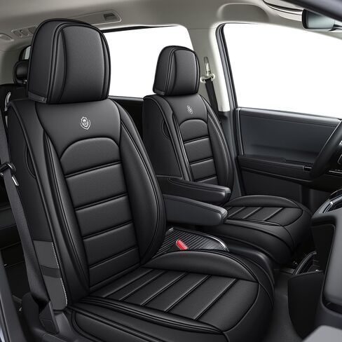 JOJ مخصص لأغطية مقاعد Honda Odyssey مجموعة كاملة من جلد نابا 7 مقاعد، واقيات مقاعد فاخرة سوداء لسيارة Odyssey 1997-2026، متوافقة مع الوسادة الهوائية وسهلة التركيب in Saudi Arabia