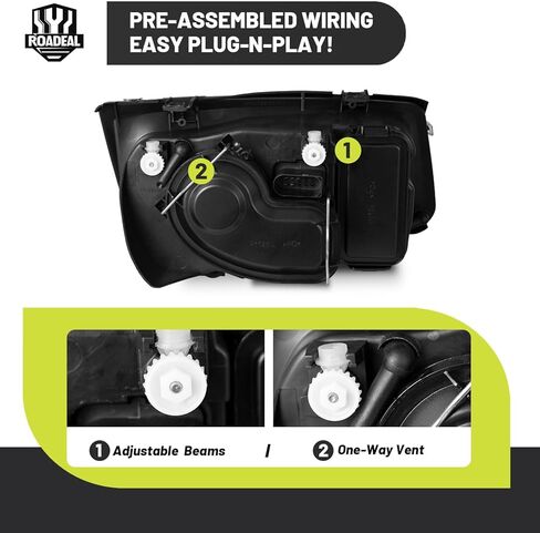 مصابيح أمامية مع مصابيح لموديلات 1999-2005 VW Jetta Mk4، مصابيح أمامية هالوجين بديلة للسائق وجانب الركاب، نموذج غير مناسب مع ضوء ضباب مدمج in Kuwait