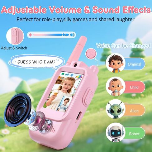 Video Walkie Talkies for Kids with Camera, Long Range Rechargeable Walkie Talkies 2-Pack,Two Way Radios Fun Indoor Outdoor Toys for Camping, Hiking, Family Games for Boys & Girls in Saudi Arabia