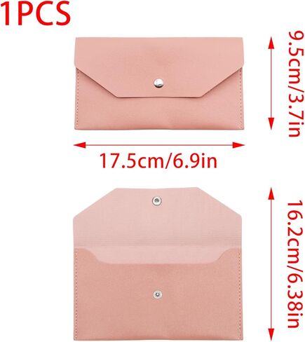 Pink Cash Envelope Wallet, Pu Leather Reusable Cash Stuffing Wallet for Men and Women, Budgeting, Billing(Pink) in Kuwait
