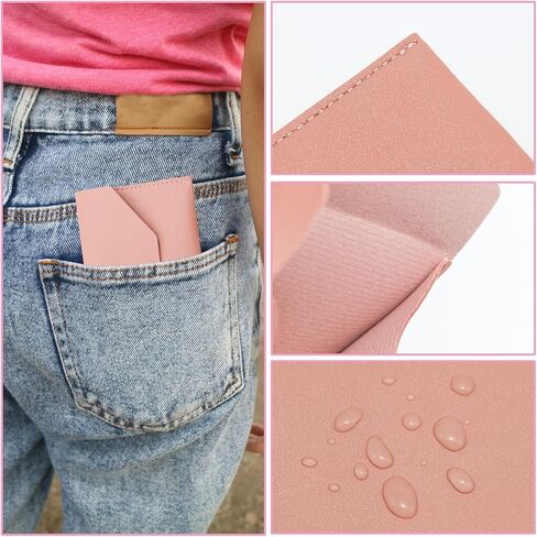 Pink Cash Envelope Wallet, Pu Leather Reusable Cash Stuffing Wallet for Men and Women, Budgeting, Billing(Pink) in Kuwait