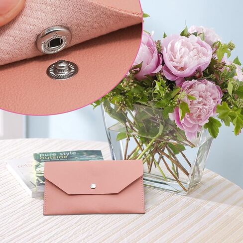 Pink Cash Envelope Wallet, Pu Leather Reusable Cash Stuffing Wallet for Men and Women, Budgeting, Billing(Pink) in Kuwait