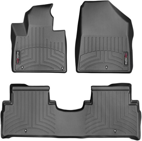 Weathertech Custom Fit FloorLiners for Kia Sorento, Sorento, Sorento - 1st & 2nd Row (44770-1-2), Black in Saudi Arabia