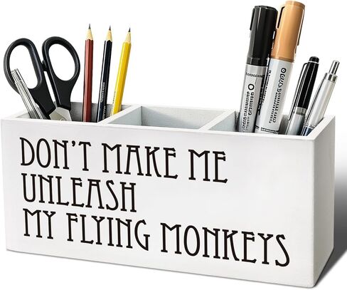 Funny Black Cat Pen Pencil Holder, Black Cat Mom Lovers Gifts for Women Wood Desk Organizer and Accessories, It's Fine Everything Is Fine Funny Makeup Brush Holder Organizer for Bathroom Vanity in Saudi Arabia