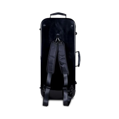 Crossrock Fiberglass Oblong Case fits 4/4 Full-Size Violin, Includes TSA lock, Protective Blanket, Hygrometer, Accessory Compartments-Black (CRF2020VBK-R) in Saudi Arabia