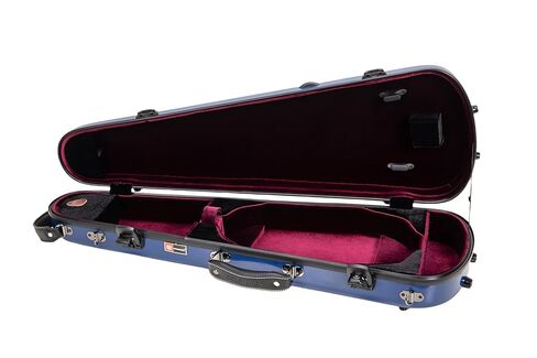 Crossrock Fiberglass Oblong Case fits 4/4 Full-Size Violin, Includes TSA lock, Protective Blanket, Hygrometer, Accessory Compartments-Black (CRF2020VBK-R) in Saudi Arabia