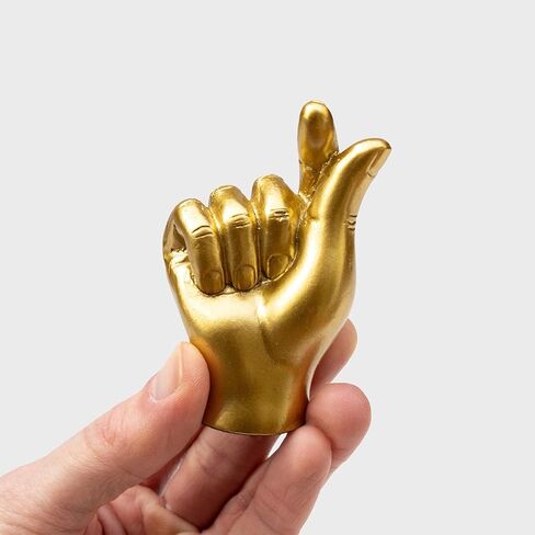 Luckies Golden Heart Finger Lucky Charm | Pocket-Sized Gold Good Luck Token in Elegant Black & Gold Box | Solid Mini Statue | Unique Ring Holder | Novelty Gift Room Decor or Desk Accessory in Saudi Arabia