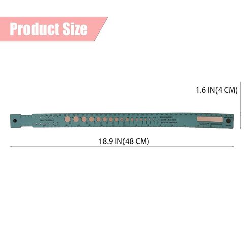 7-in-1 Leather Wrist Ruler & Measuring Tool, 18" Dual-Scale Tape Measure Cuff with Stitch Marker Storage, Knitting & Crochet Gauge Tool, Multifunctional Gift for Crafters and Sewers (Green) in Saudi Arabia