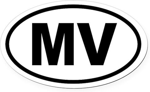 مغناطيس السيارة البيضاوي MV من CafePress Martha's Vineyard، مغناطيس ممتص الصدمات البيضاوي الأوروبي in Saudi Arabia