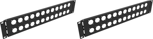 2U Hinged Blank Patch Panel with 24 D-Series Connectors Punch-Out Holes for 19 inches AV, Sound, Computer Equipment Racks.(2U24DBP) in Kuwait